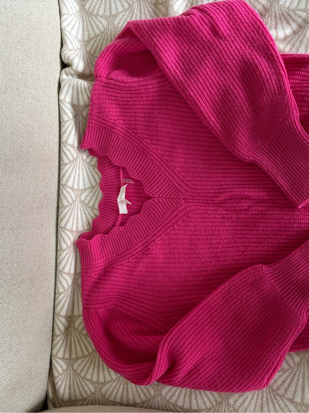 Celestina V-Neck LoveShackFancy sweater in Pink - Picture 3 of 6